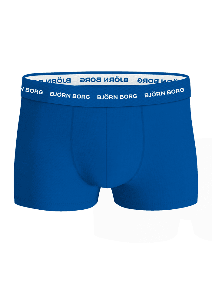 Cotton Stretch Trunks 5-pack in Blauw en Marineblauw met een iconische witte logotailleband en een zachte pasvorm. - Image 5