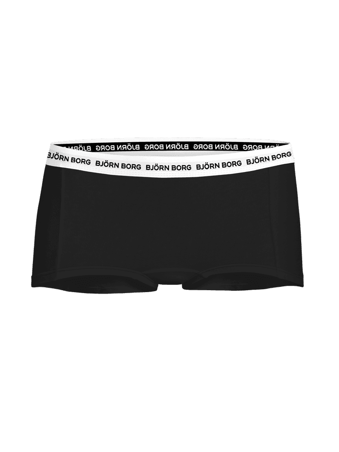 Cotton Stretch Logo Boxers Shorts 3-pack voor kids in Zwart met een witte logotailleband. - Image 2