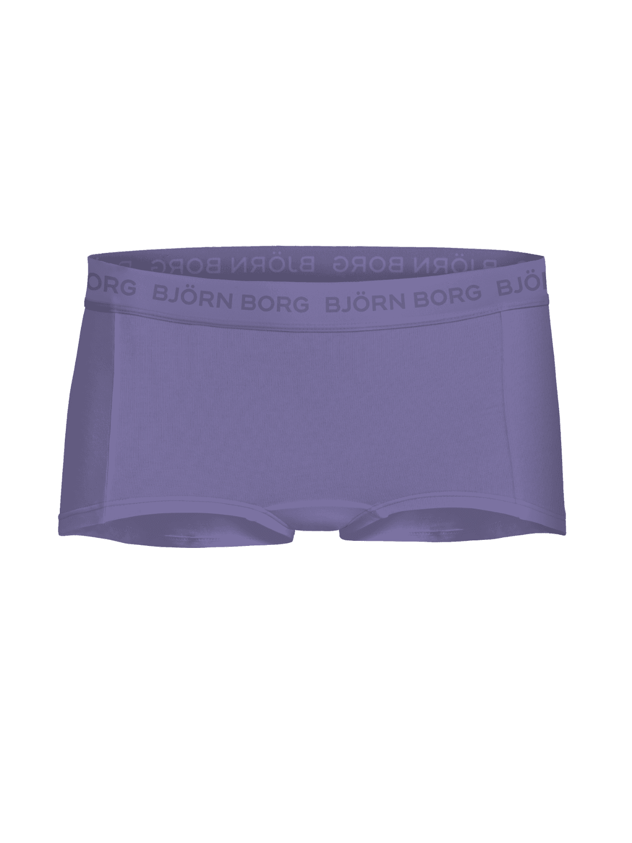 Cotton Stretch Boxers Shorts 5-pack in purple for kids featuring a tonal logo on the soft elastic waistband. - Image 5
