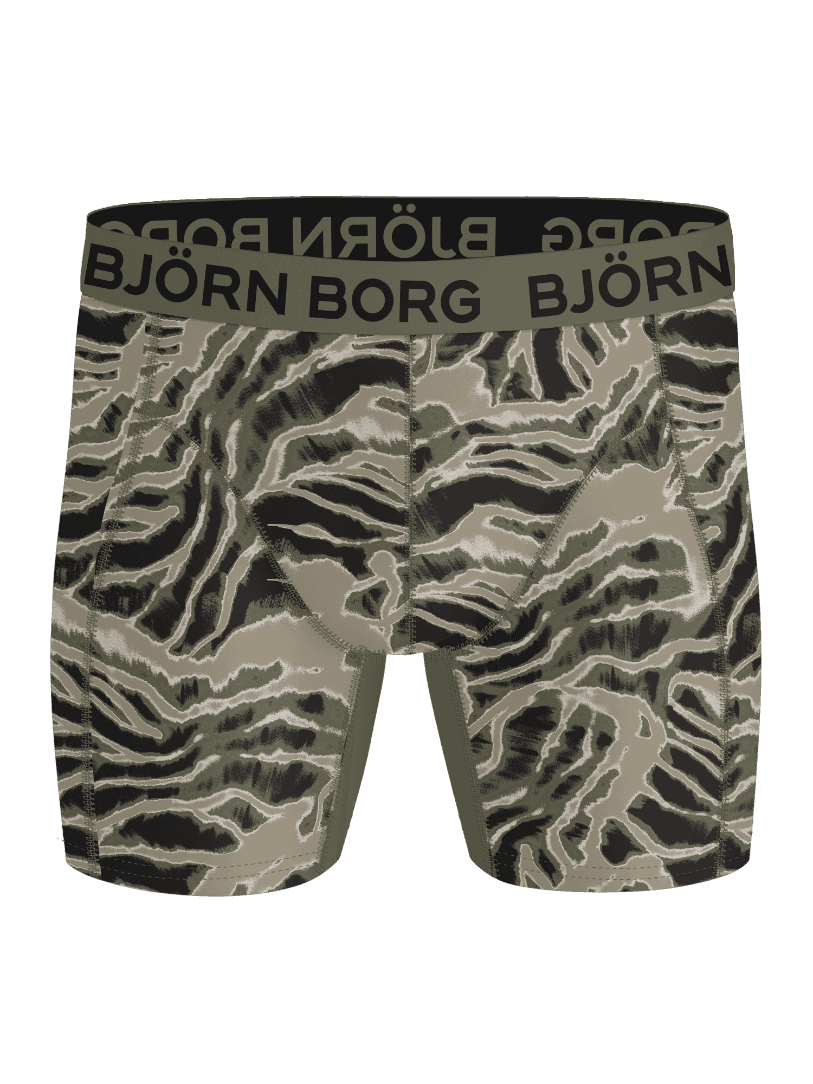 Sports Lightweight Boxers 2-pack kids' boxer briefs with a green and black print for training and a black logo. - Image 2