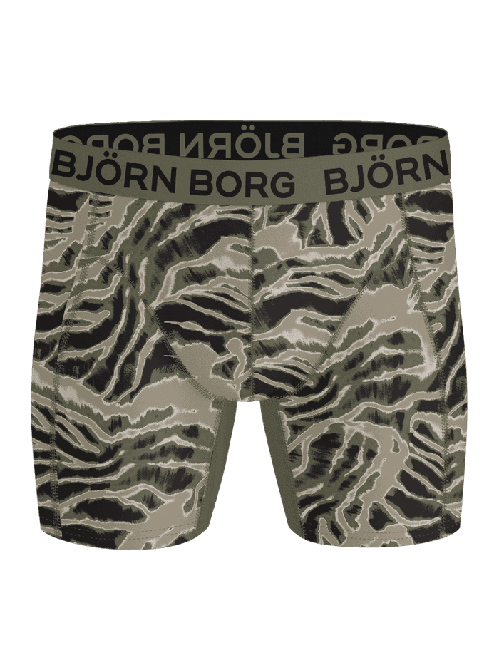 Sports Lightweight Boxers 2-pack voor kids met een groene en zwarte print voor training en een zwart logo. - Image 2