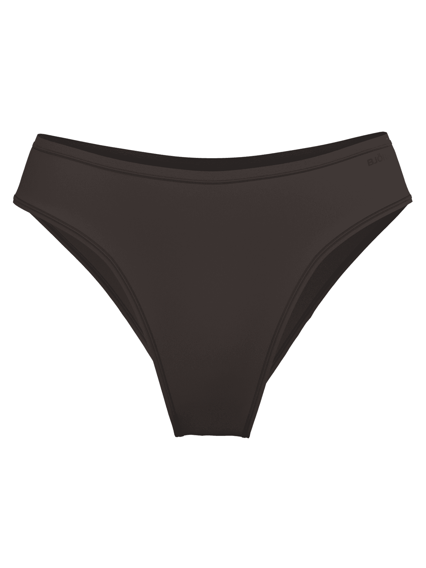 Comfort High Leg Briefs 2-pack in Brown, featuring a high-leg fit, soft microfiber fabric, and a tonal hip logo. - Image 2
