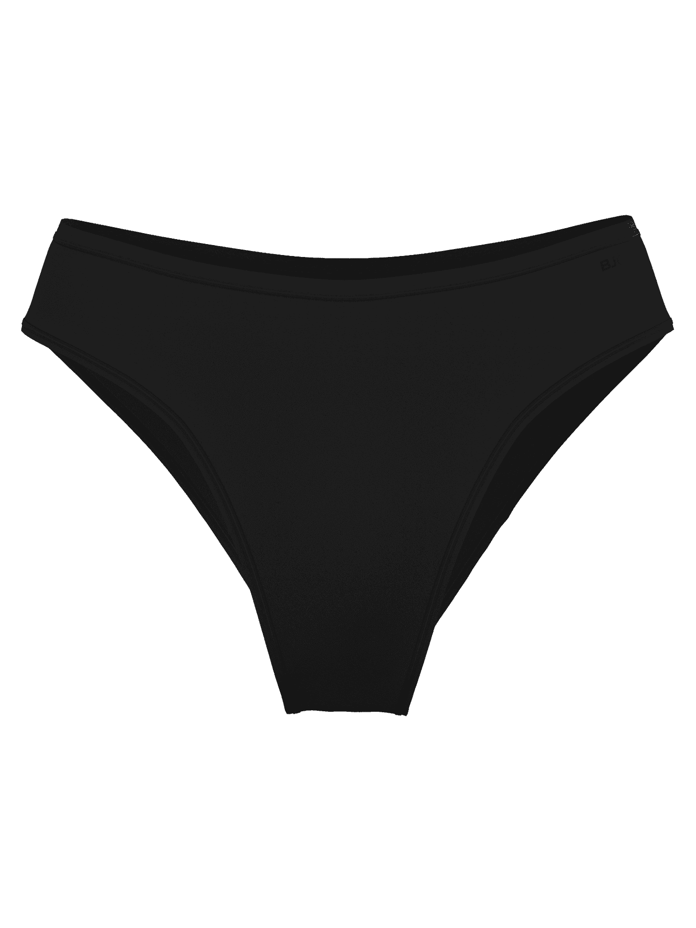 Comfort High Leg Briefs 2-pack in black microfiber featuring a high-leg fit and a subtle tonal hip logo. - Image 2