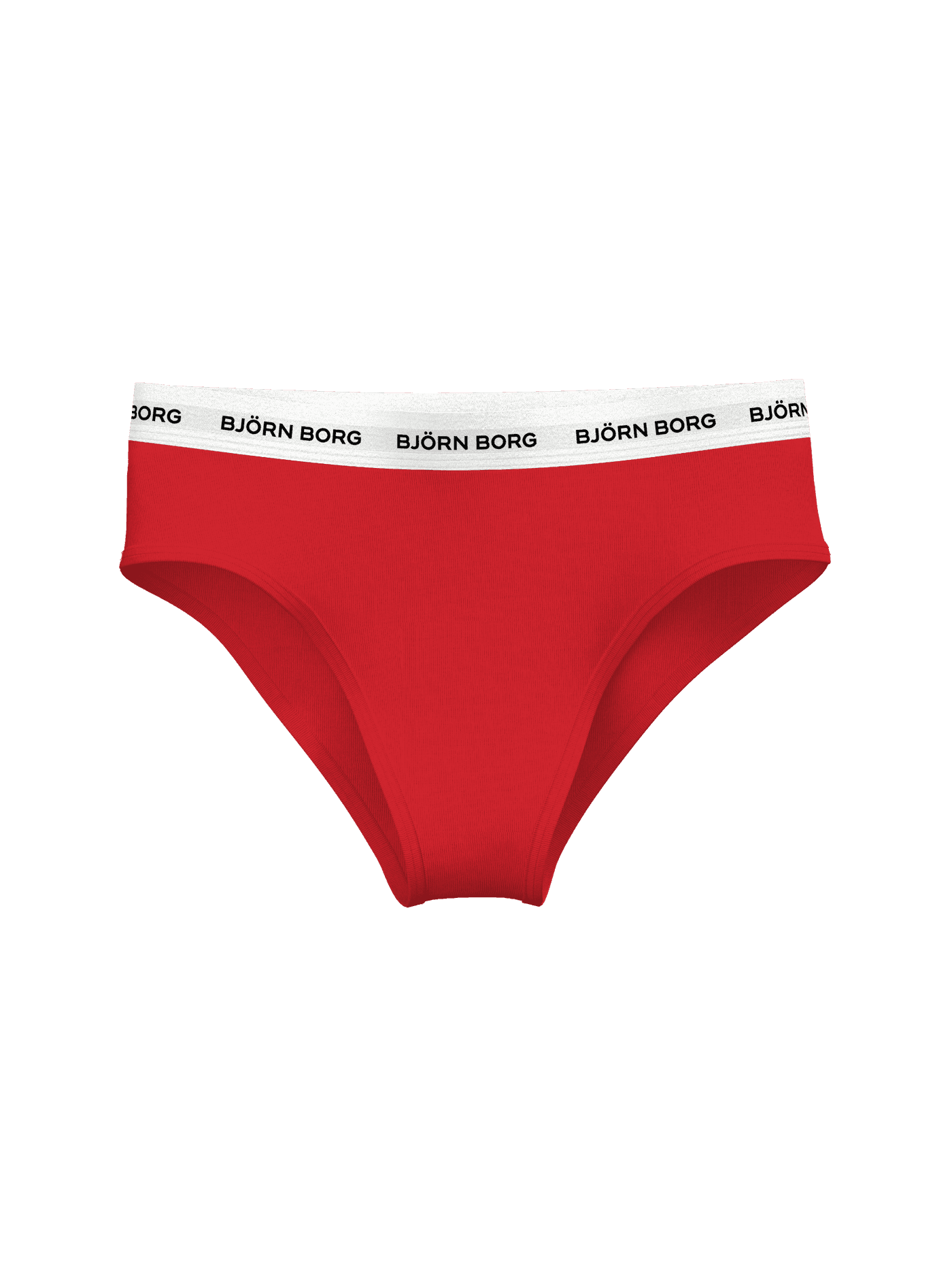 Logo Highwaist Briefs 3-pack in red with a white Björn Borg logo waistband, featuring a comfortable high-waisted fit. - Image 3