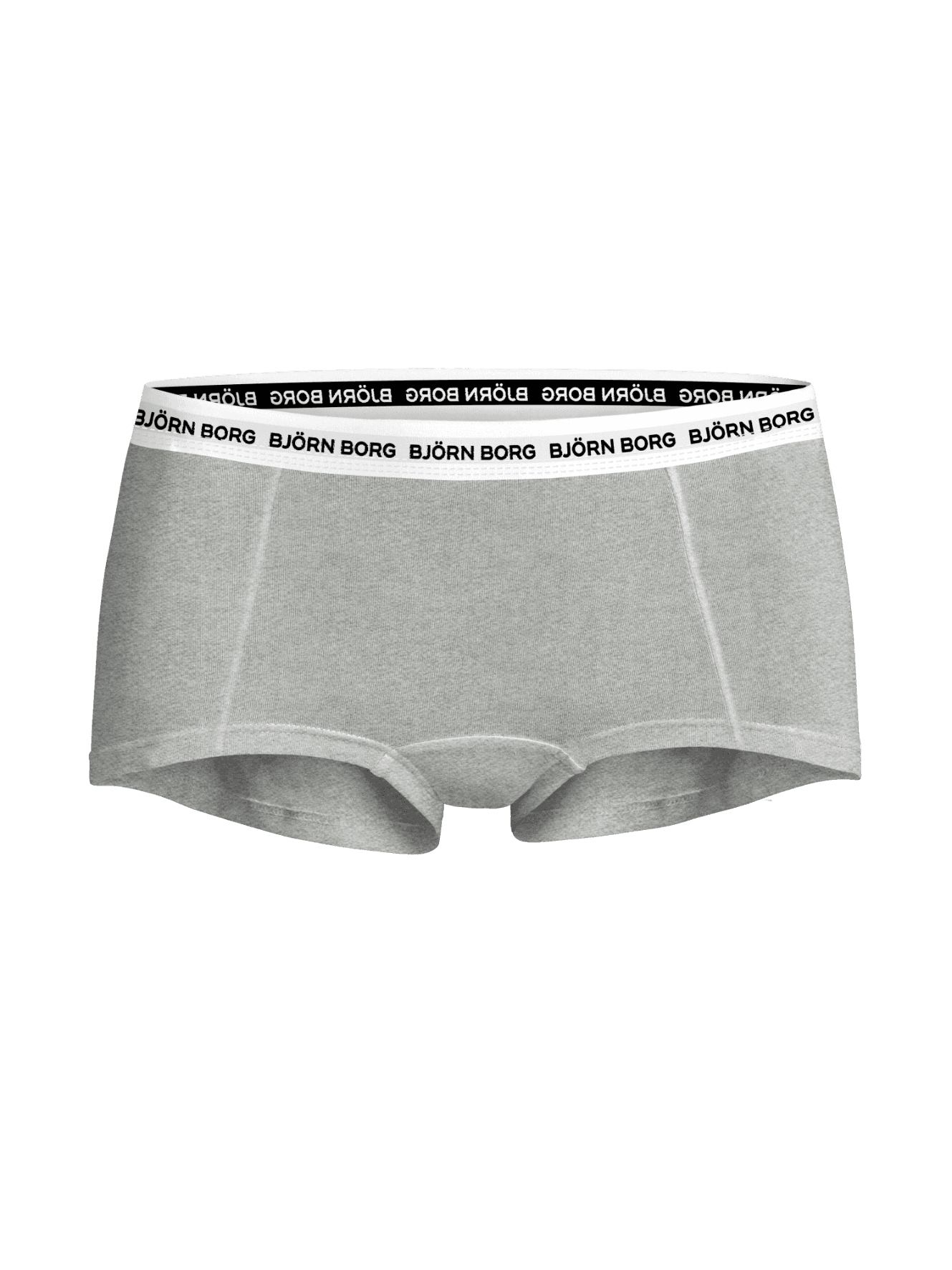Logo Boxers Shorts 3-pack in grey, featuring a soft cotton stretch fit and an iconic white waistband with black logos. - Image 4