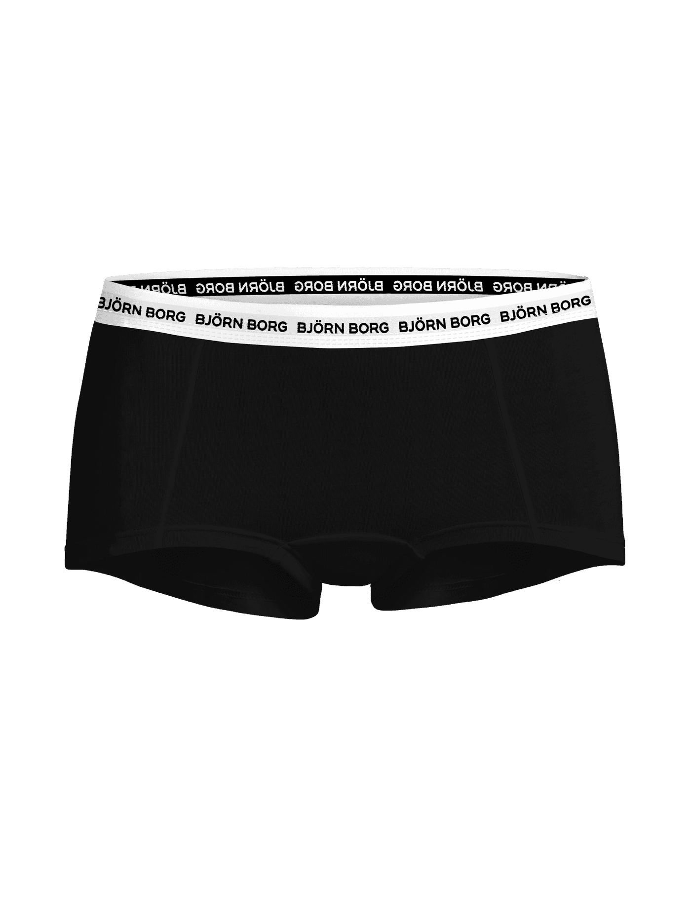 Logo Boxers Shorts 3-pack in Black featuring an iconic white waistband with a black logo for a soft cotton stretch fit. - Image 2