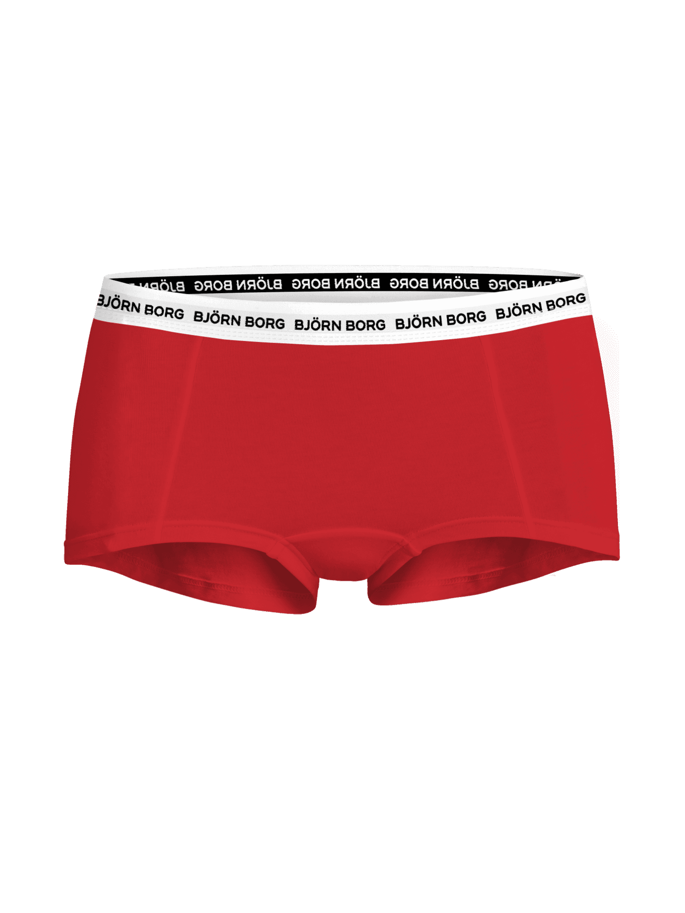 Red Logo Boxers Shorts 3-pack featuring a white waistband and black logo in a soft cotton stretch fabric. - Image 3