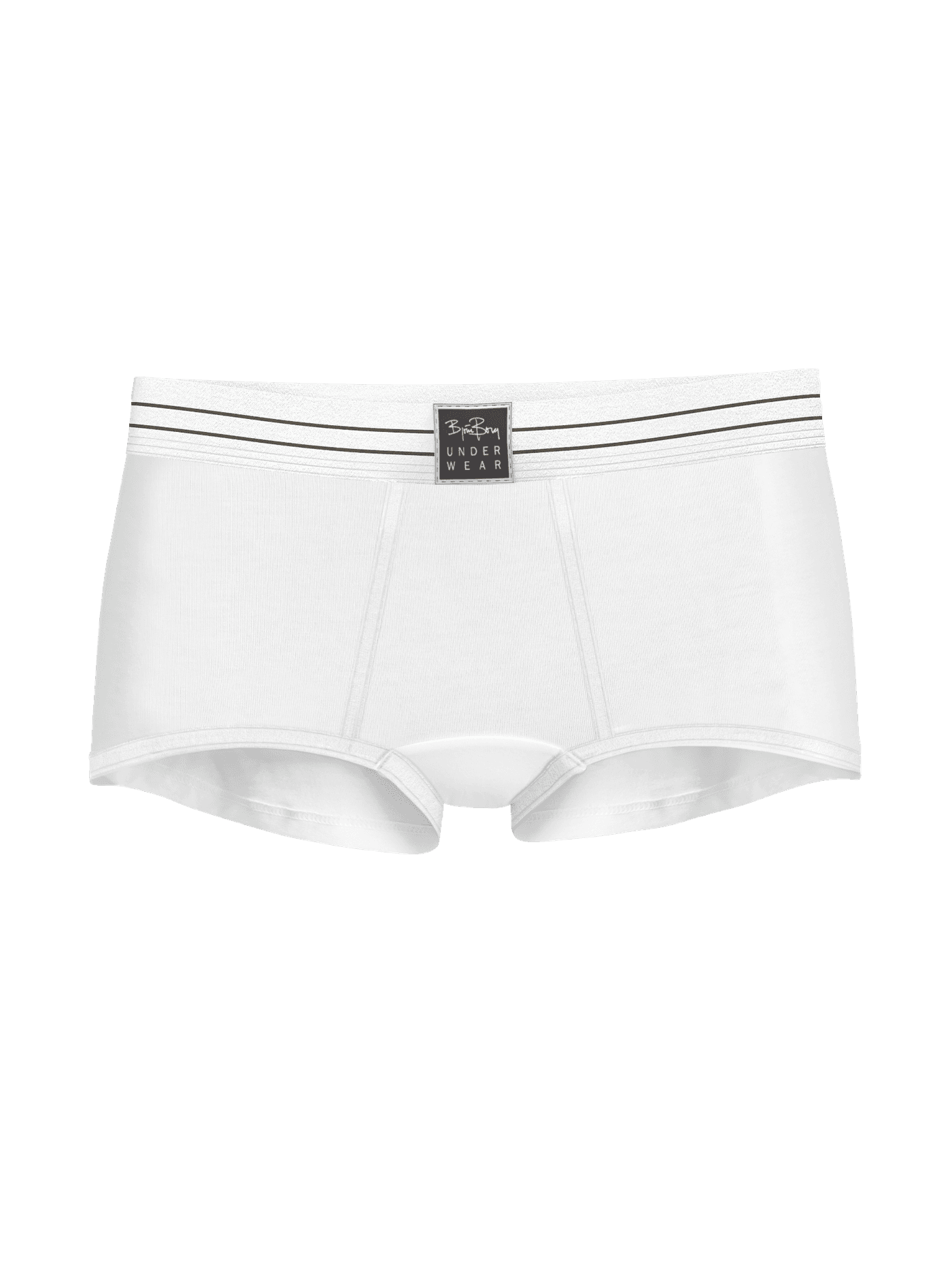 White Original Boxers Shorts 2-pack in soft cotton stretch featuring a striped elastic waistband and logo label. - Image 3
