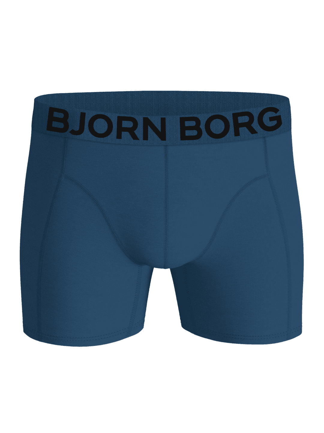 Blue Björn Borg Organic Cotton Stretch Boxers 3-pack boxer briefs with a black logo waistband and a premium stretch fit. - Image 2