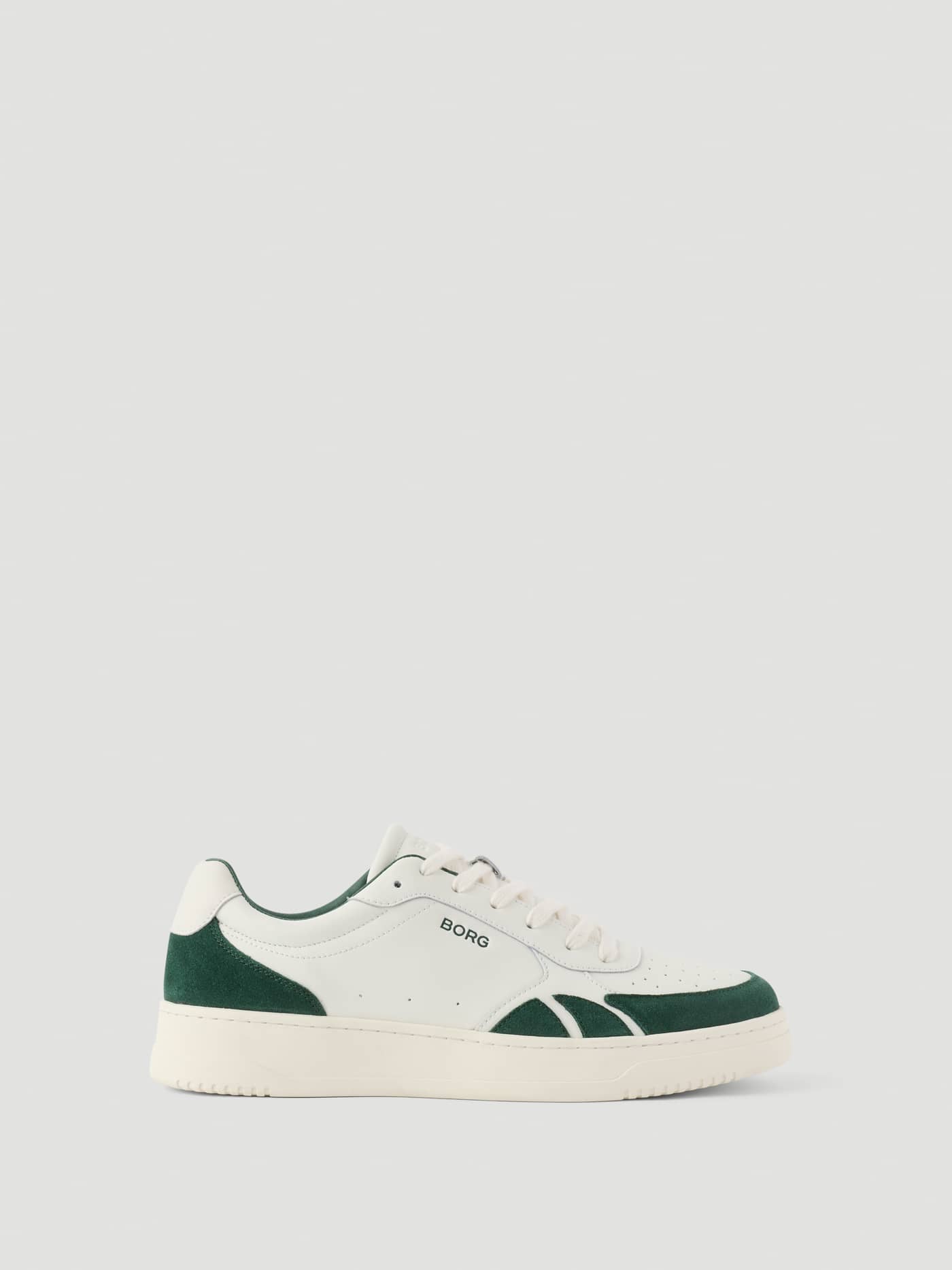 Men's Victory Leather Sneakers en White / Green (Blanc et Vert) au design tennis avec un logo vert. - Image 1