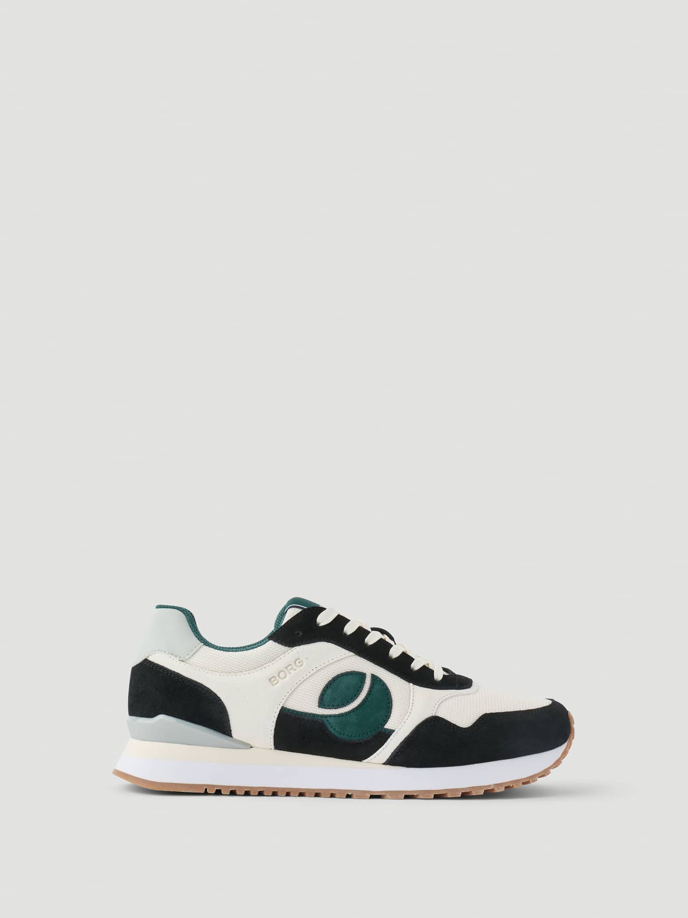 Men's Pulse Sneakers i svart och grönt för löpning med mockadetaljer, ventilerande mesh och en grön logotyp på sidan. - Image 1