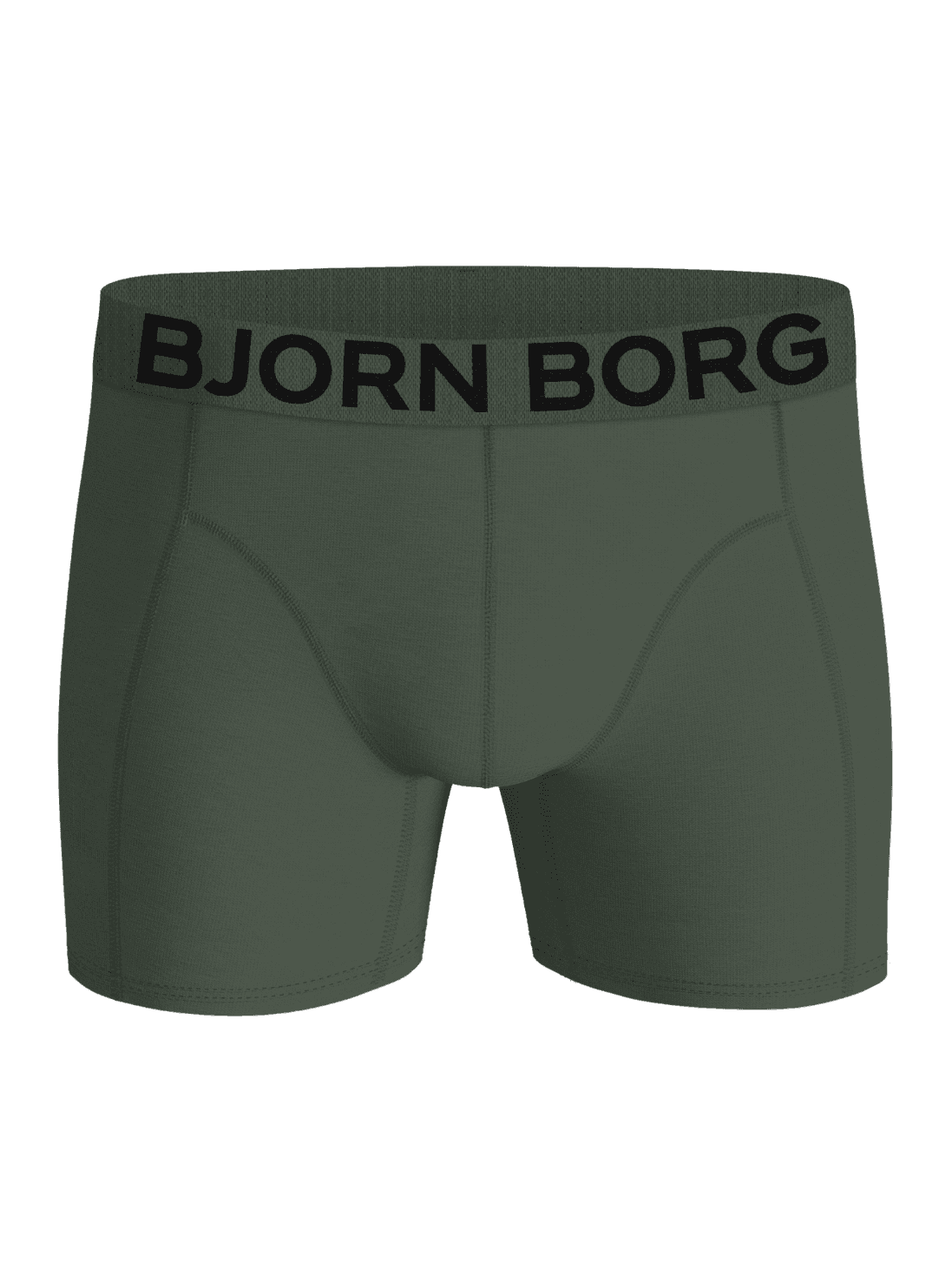 Organic Cotton Stretch Boxers 5-pack green boxer briefs featuring a black logo on the soft elastic waistband. - Image 6