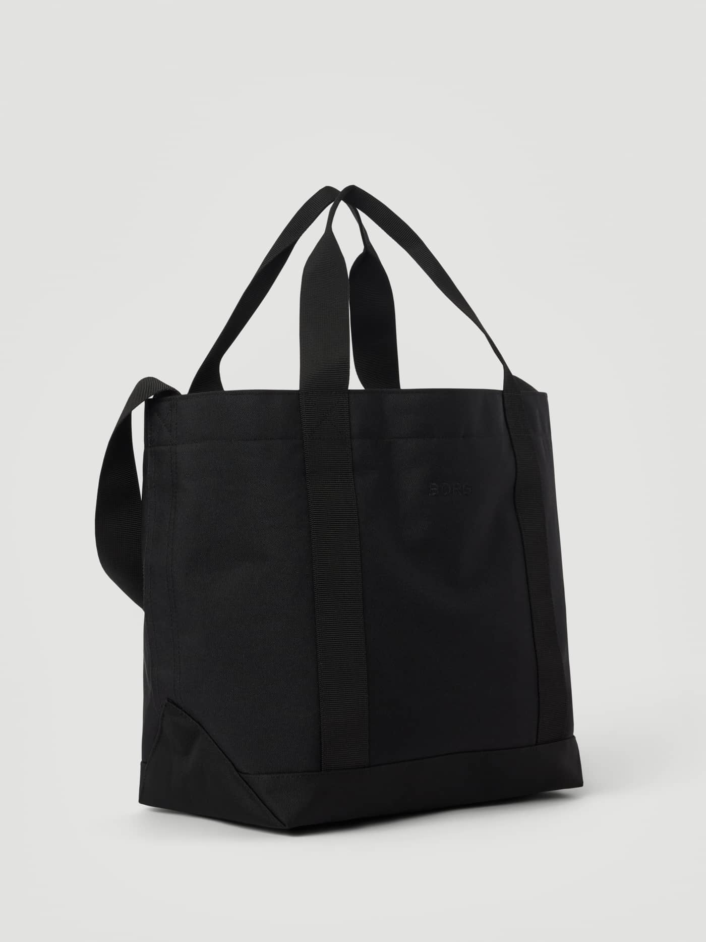 Borg Day To Day Tote M - 17L in Black Beauty (Black) featuring black logo embroidery for gym visits and training. - Image 2
