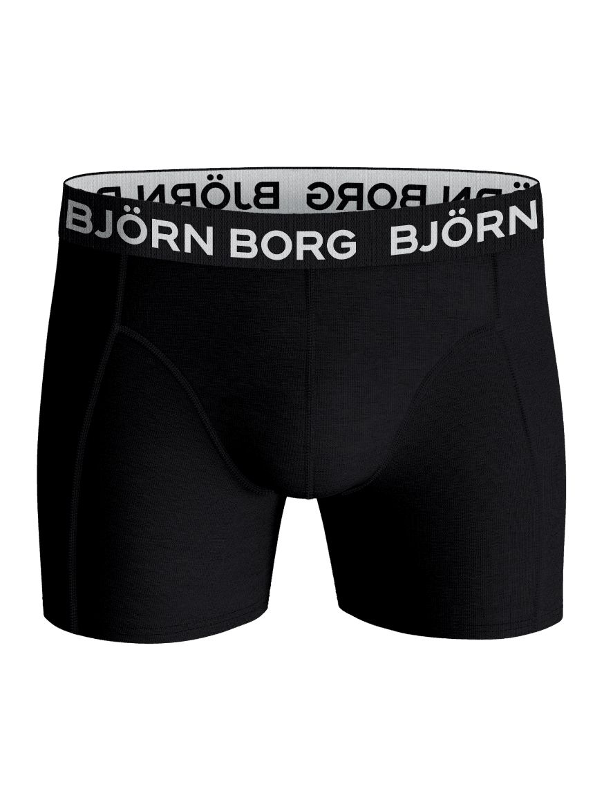 Black Cotton Stretch Boxers 9-pack boxer briefs with a soft cotton stretch fit and white logo waistband. - Image 2