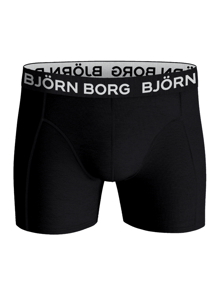 Black Cotton Stretch Boxers 9-pack boxer briefs with a soft cotton stretch fit and white logo waistband. - Image 2