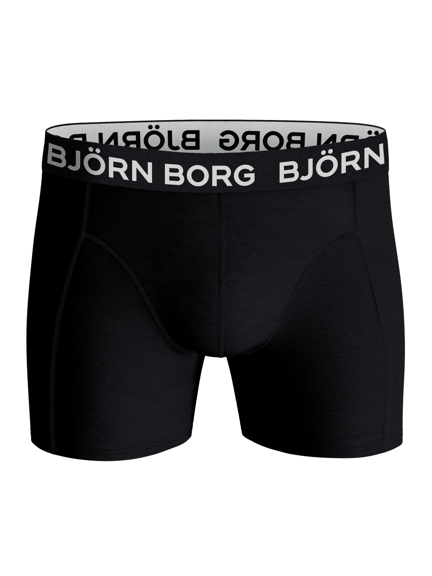 Cotton Stretch Boxers 9-pack black boxer briefs featuring a white logo on the waistband for premium everyday comfort. - Image 2