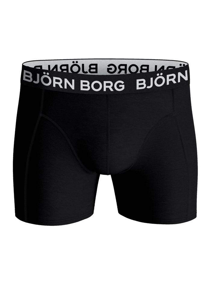 Cotton Stretch Boxers 9-pack in Zwart met een wit logo op de tailleband voor premium dagelijks comfort. - Image 2