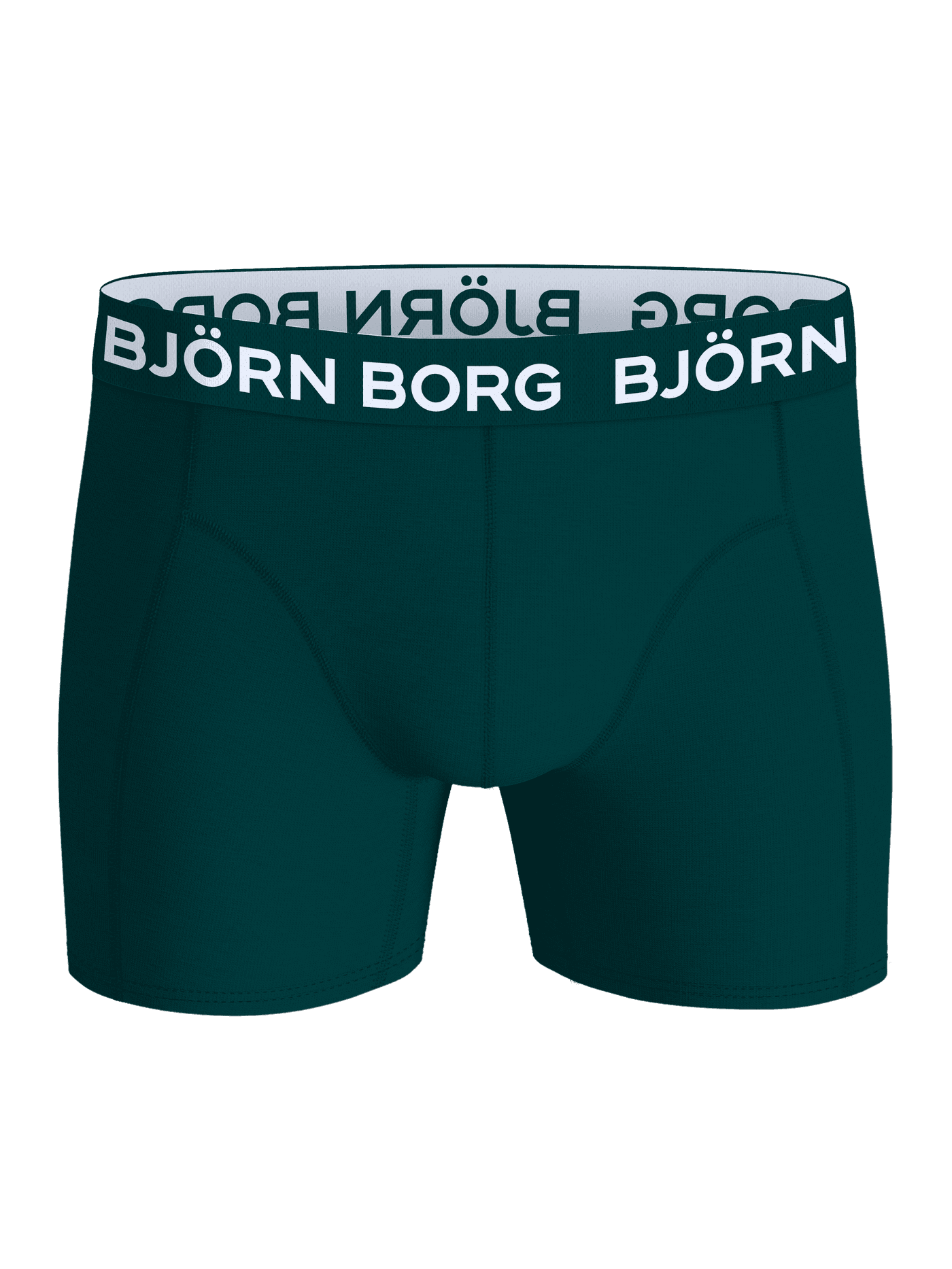 Cotton Stretch Boxers 9-pack in green, featuring soft boxer briefs with a white logo on the elastic waistband. - Image 5