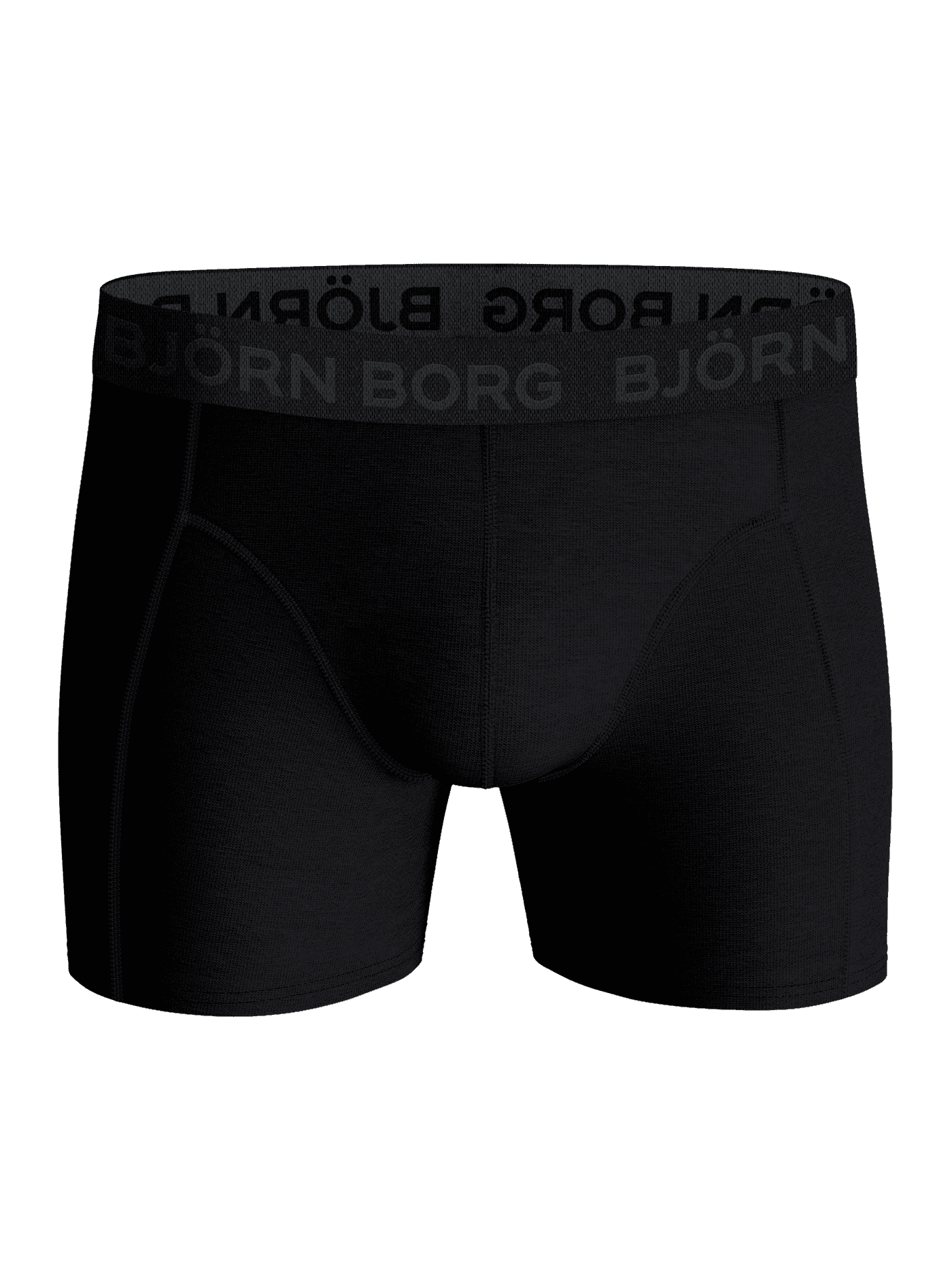 Cotton Stretch Boxers 9-pack in Black featuring comfortable cotton stretch boxer briefs with a grey logo waistband. - Image 6