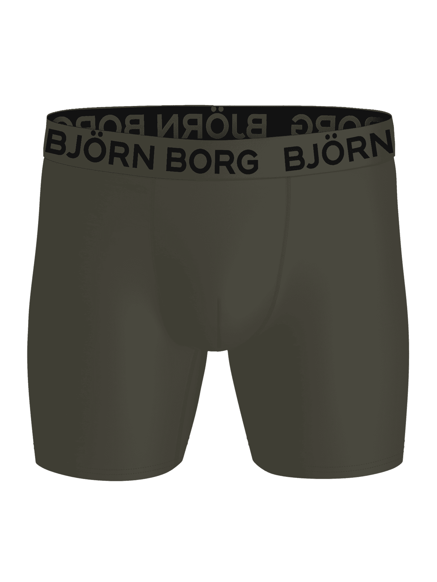 Sports Microfiber Boxers 5-pack in Green, performance training boxer briefs with a black logo on the waistband. - Image 2