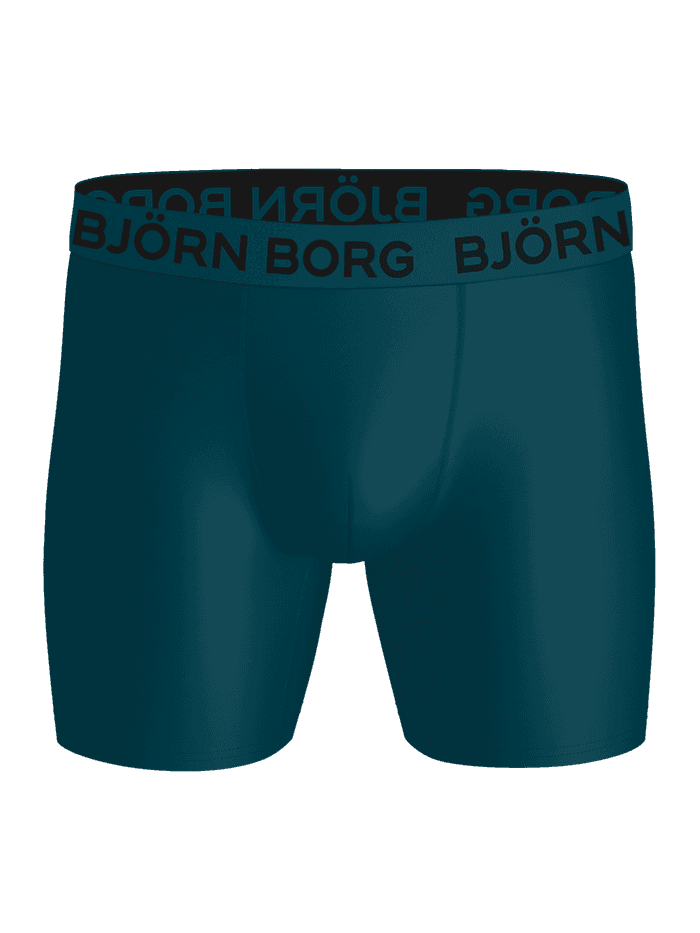 Sports Microfiber Boxers 5-pack in groen, technische boxershorts voor training met een zwarte logotailleband. - Image 4