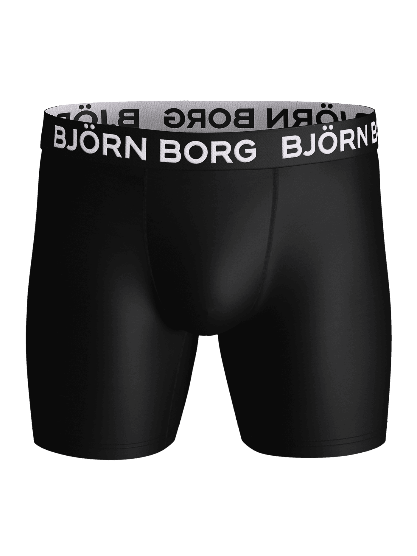 Sports Microfiber Boxers 5-pack boxer briefs in Black for training, featuring a white logo on the elastic waistband. - Image 3