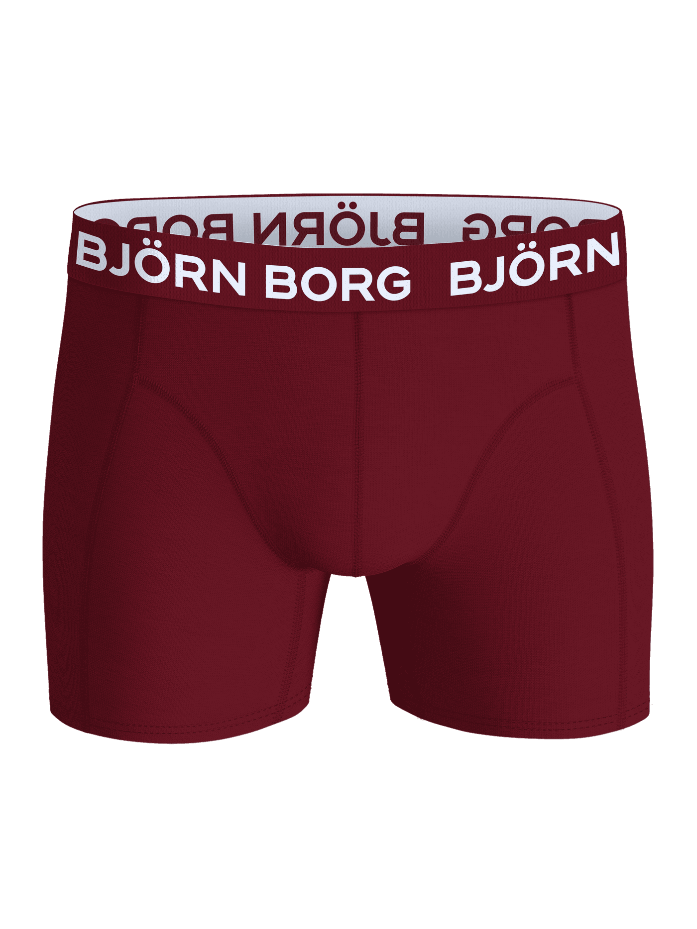 Cotton Stretch Boxers 3-pack in red with white logo waistband. - Image 5