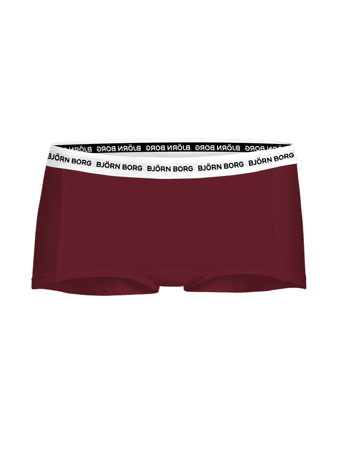 Cotton Stretch Logo Boxer Shorts 3-pack in red with a white logo waistband featuring black Björn Borg branding.