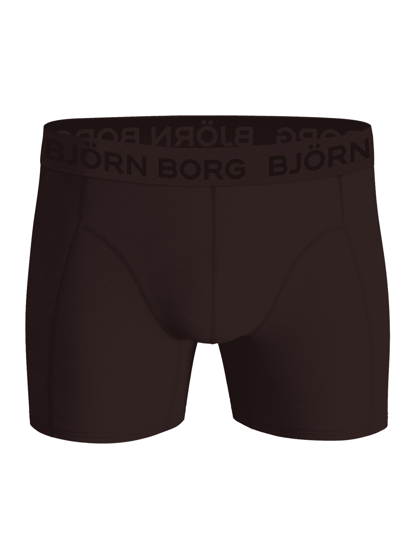 Front view of the brown Cotton Stretch Boxers 3-pack featuring an elastic waistband with the Björn Borg logo. - Image 4