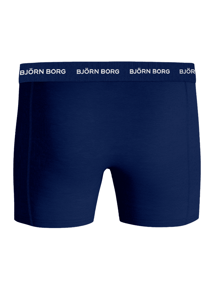 Cotton Stretch Boxers 12-pack in blue, featuring boxer briefs with a white logo waistband.