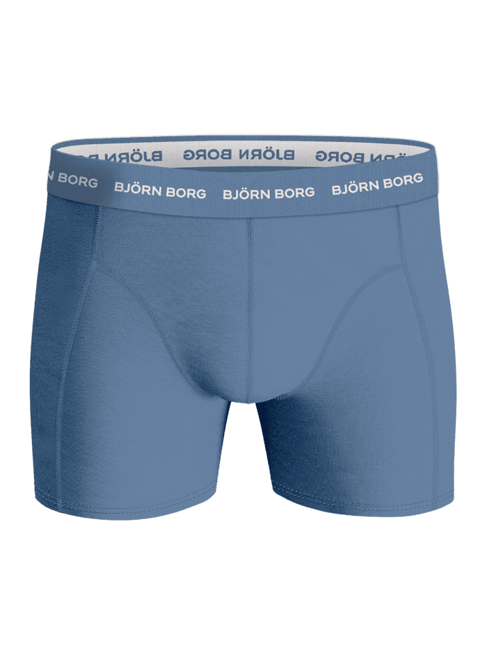 Cotton Stretch Boxers 12-pack in blue, featuring boxer briefs with a white logo waistband.