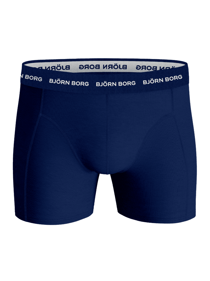 Cotton Stretch Boxers 12-pack in blue, featuring boxer briefs with a white logo waistband.