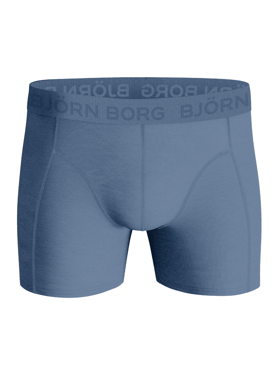 Cotton Stretch Boxers 9-pack in blue boxer briefs featuring an elastic logo waistband. - Image 5