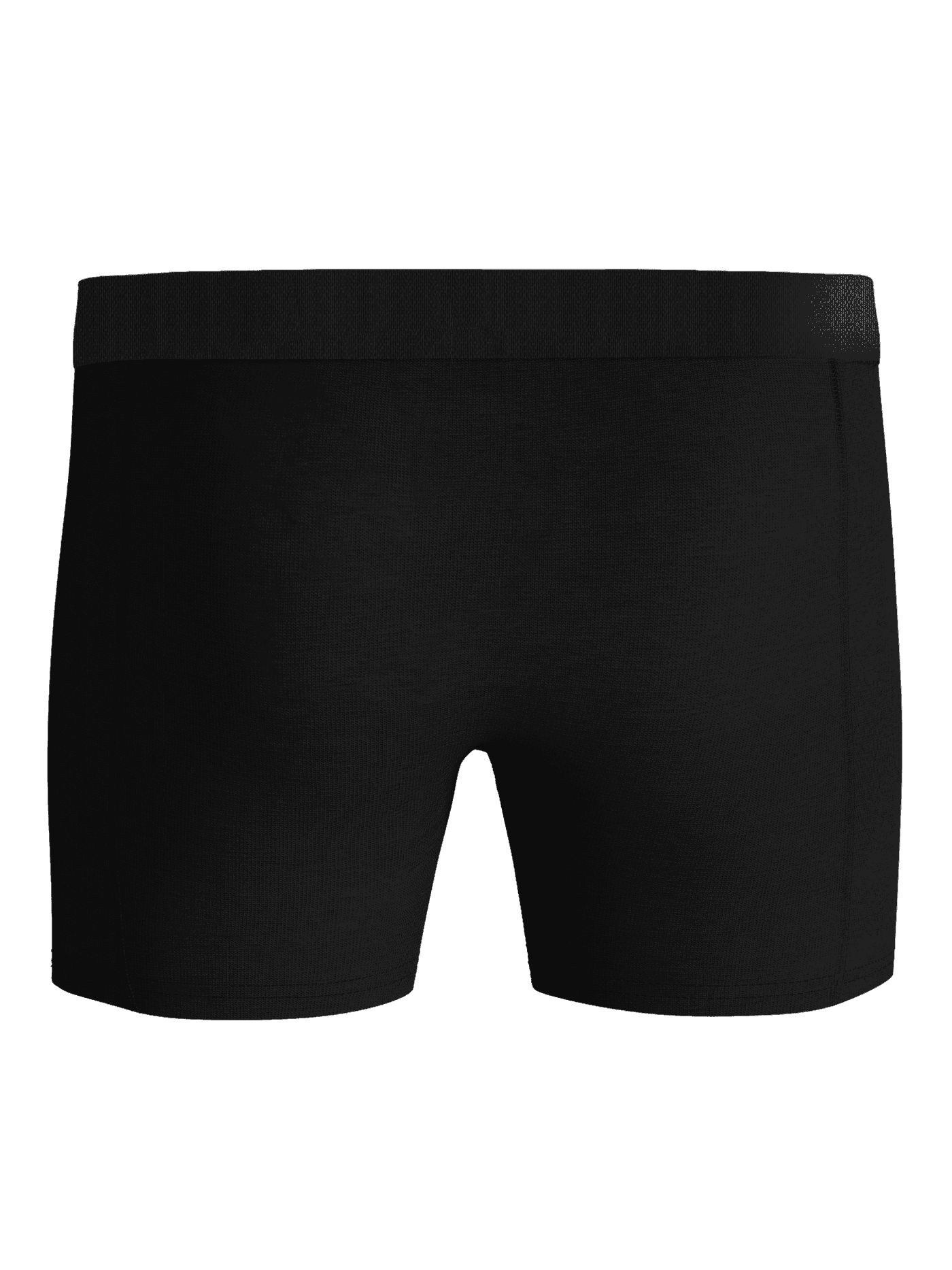 Front view of the Organic Cotton Stretch Boxers 2-pack in solid black, highlighting the mid-rise waist and iconic waistband. - Image 3