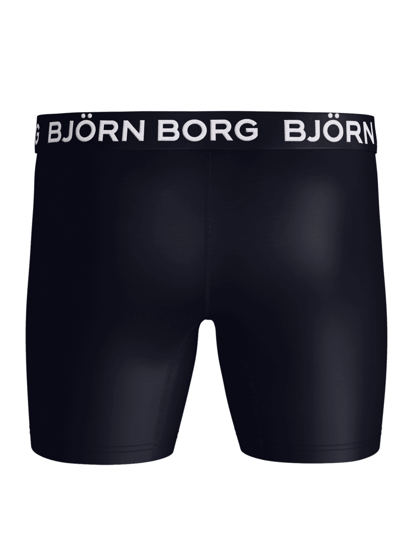 Back view of the Sports Microfiber Boxer 3-pack featuring a black elastic waistband with white logo text. - Image 3