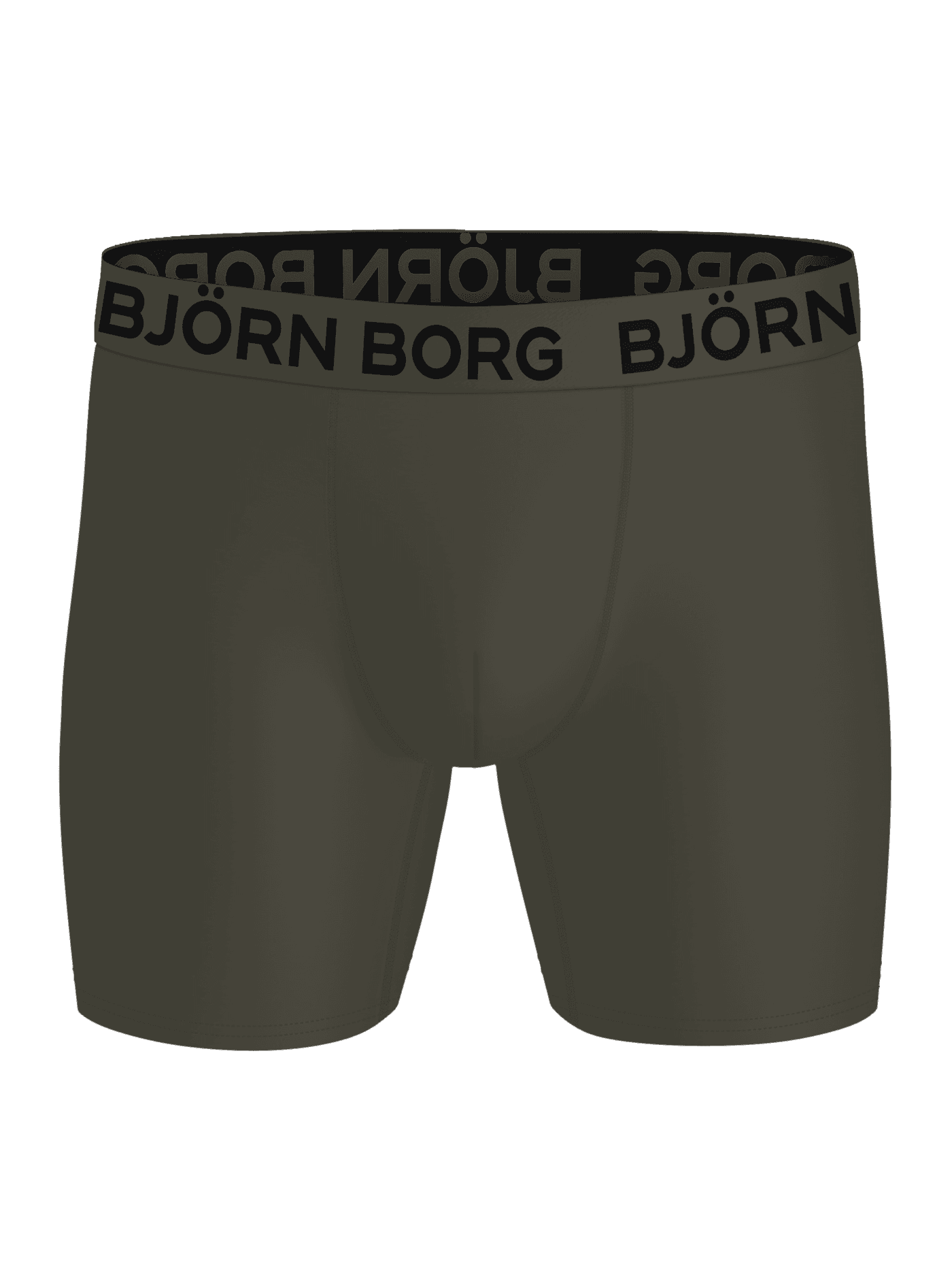 Sports Microfiber Boxers 5-pack in green, featuring boxer briefs with a black logo waistband for training. - Image 4