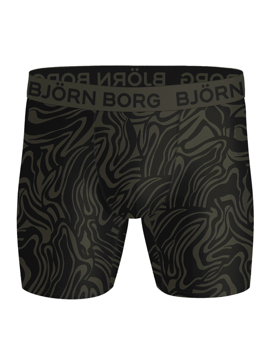 Sports Microfiber Boxers 5-pack in multi, featuring boxer briefs with a wavy pattern and a logo waistband for training. - Image 5