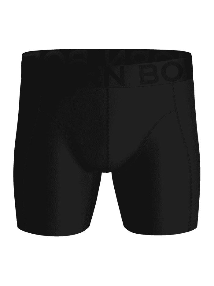 Front view of the Sports Lightweight Boxers 2-pack in black featuring an elastic waistband with the Björn Borg logo.