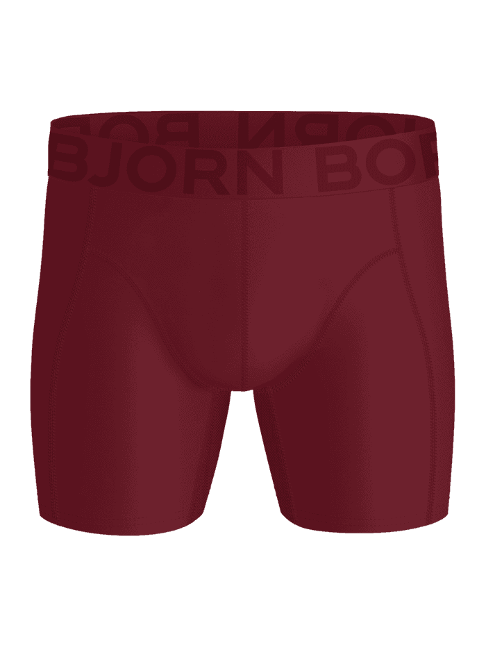 Front view of the Sports Lightweight Boxer 2-pack in red with a branded waistband.