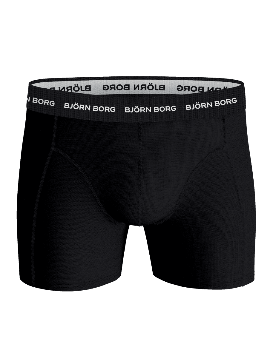 Front view of the Cotton Stretch Boxer Briefs 3-pack featuring an elastic waistband with white branding. - Image 4