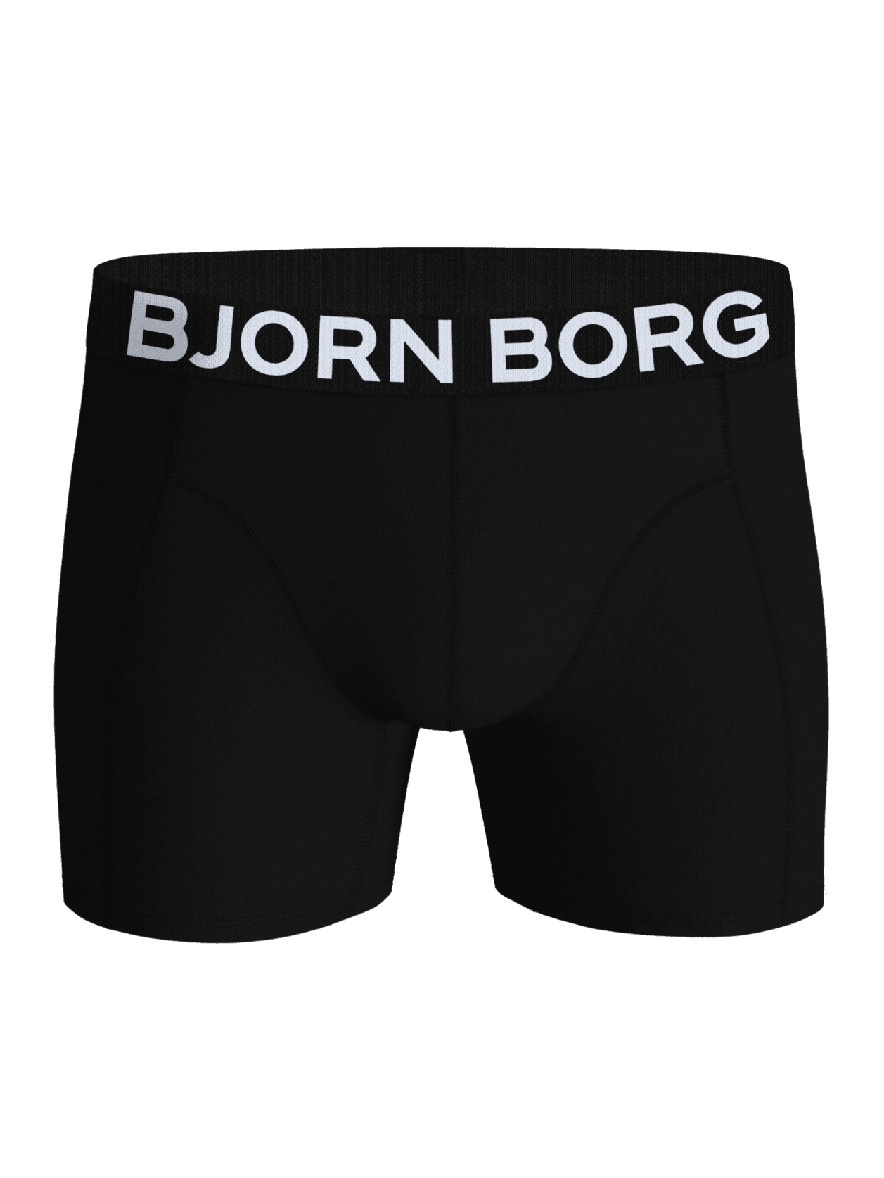 Front view of the Organic Cotton Stretch Boxer briefs 5-pack featuring a white logo on the elastic waistband. - Image 2