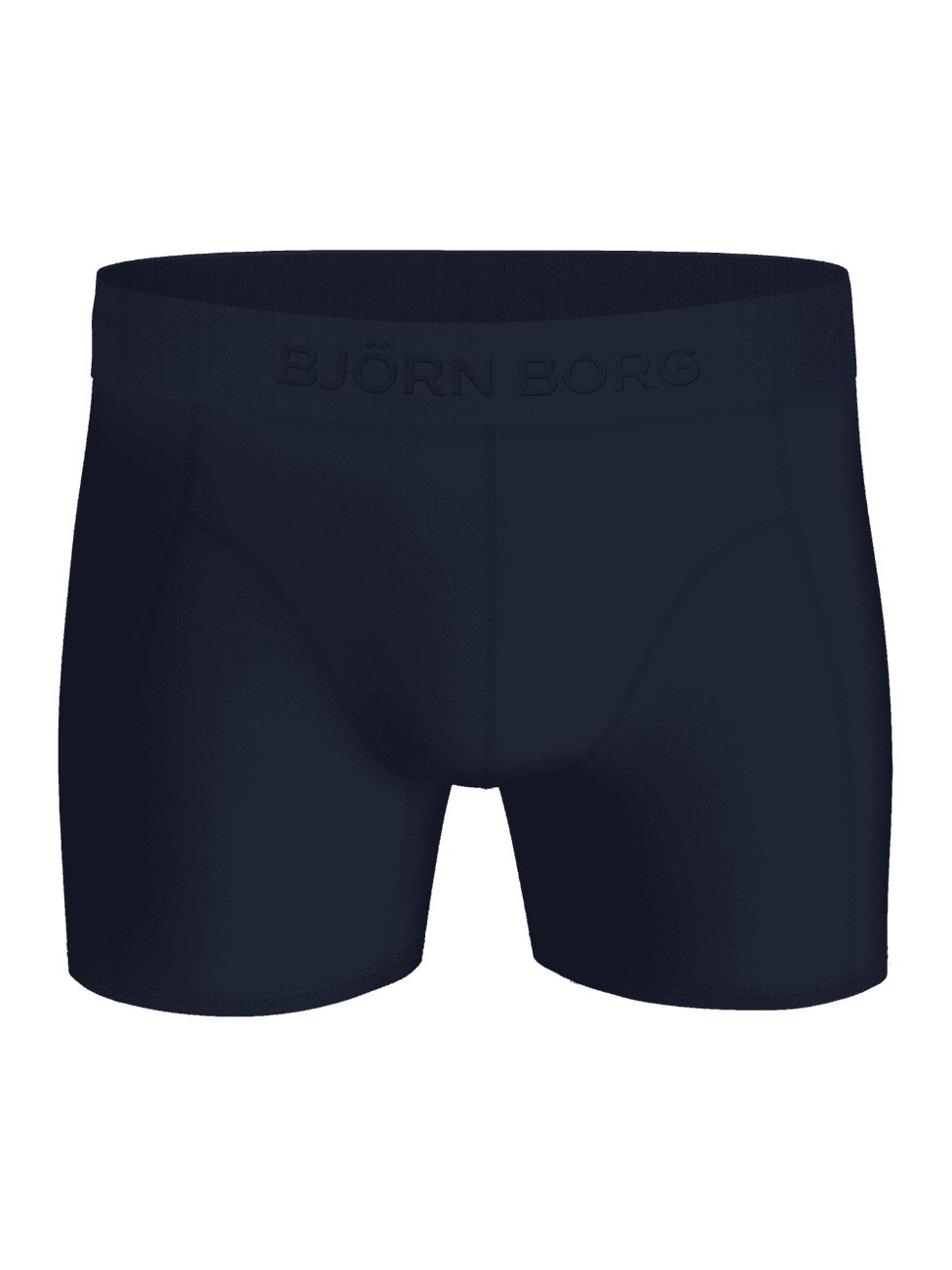 Front view of the Premium Silk Modal Boxer briefs 2-pack in dark navy with the Björn Borg logo waistband. - Image 2