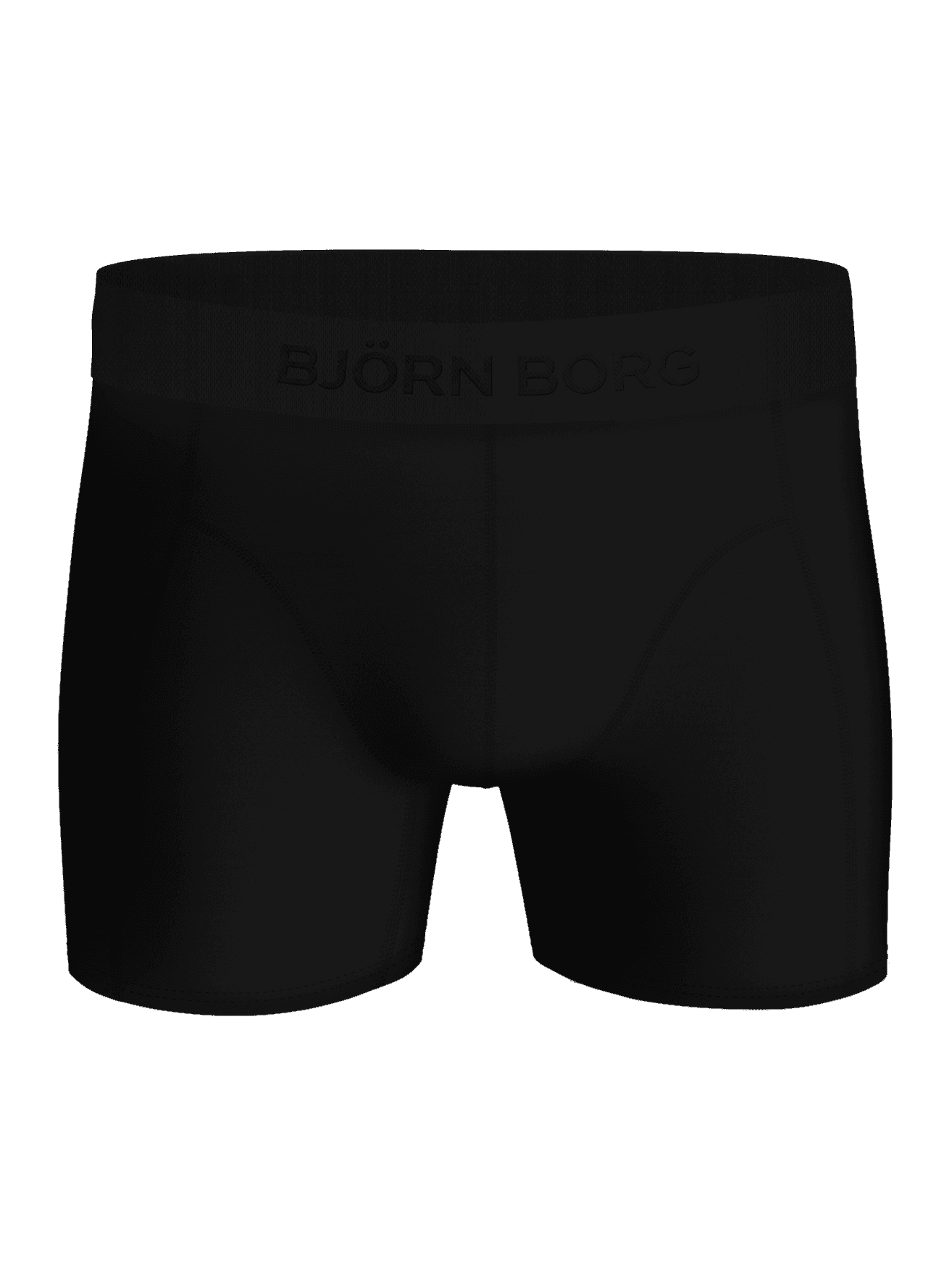 Front view of the Premium Silk Modal Boxer 2-pack in black featuring an elastic waistband with the Björn Borg logo. - Image 4