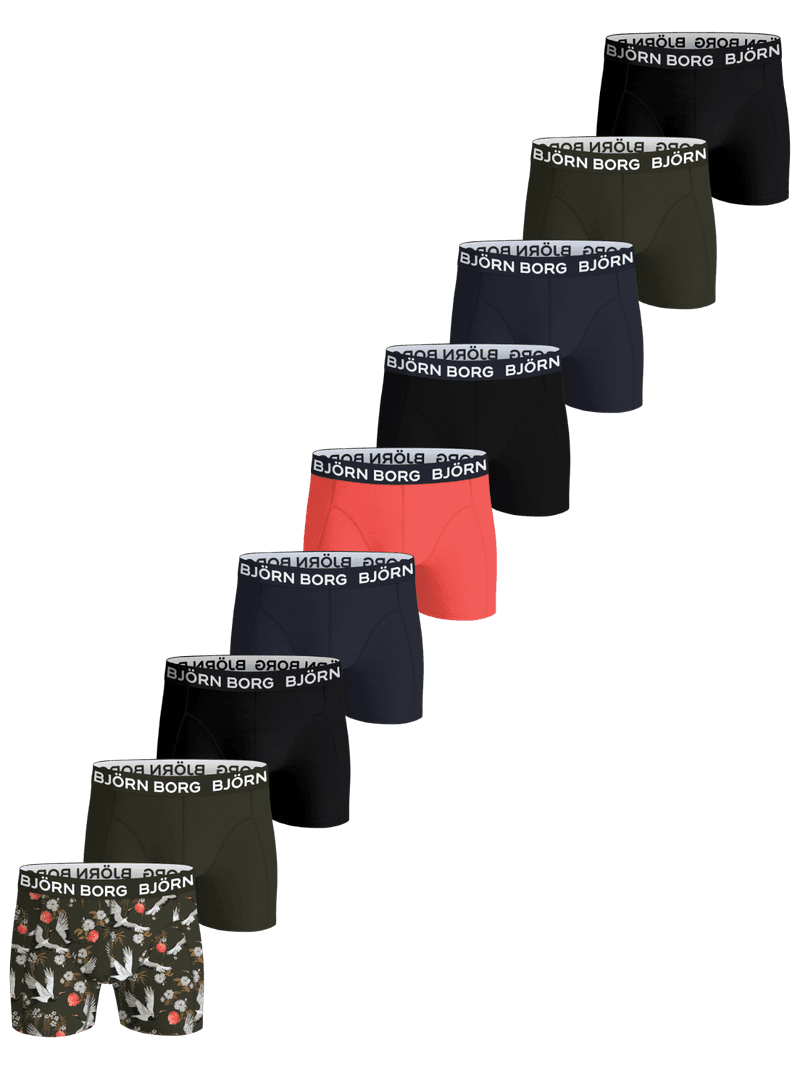 Cotton Stretch Boxers 9-pack