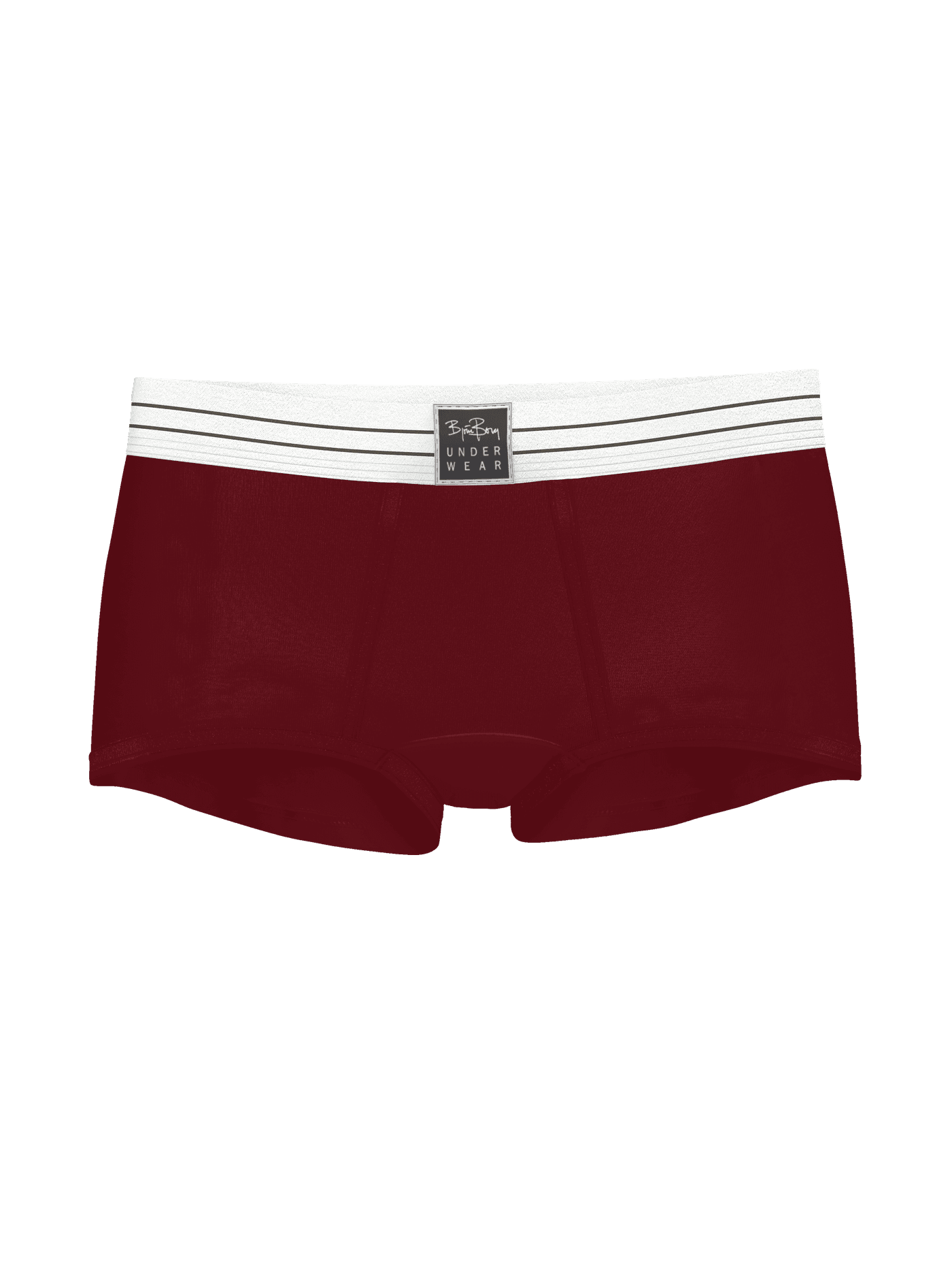 Front view of the Original Boxer Shorts 2-pack in red with a striped waistband and logo label. - Image 2