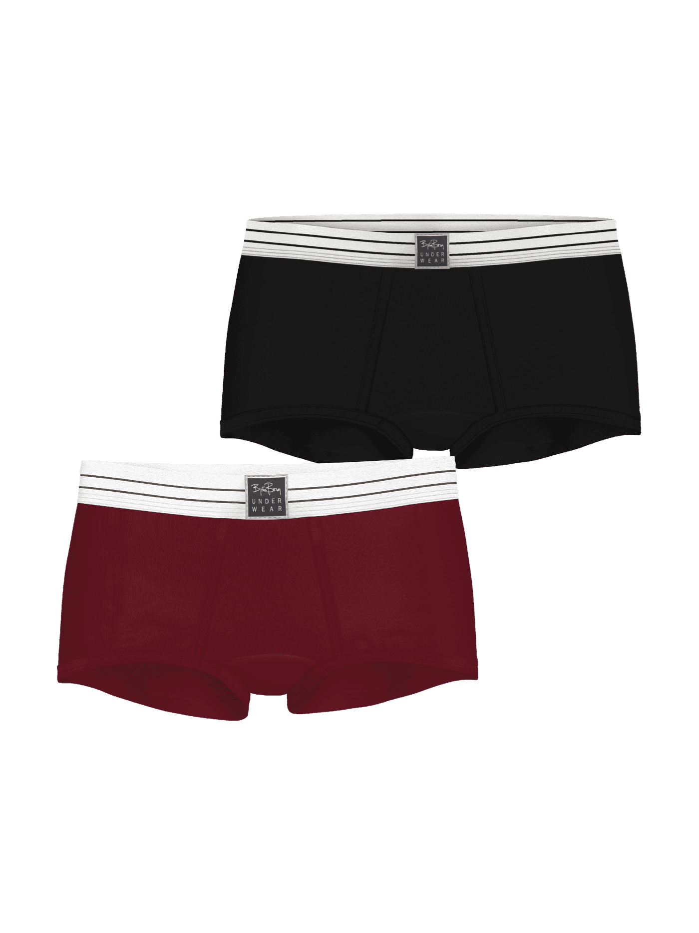 Original Boxer Shorts 2-pack in black and red featuring heritage-inspired elastic waistbands. - Image 1