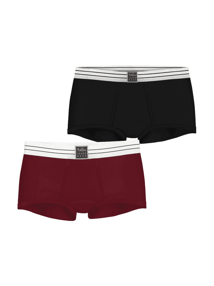 Original Boxer Shorts 2-pack in black and red featuring heritage-inspired elastic waistbands.