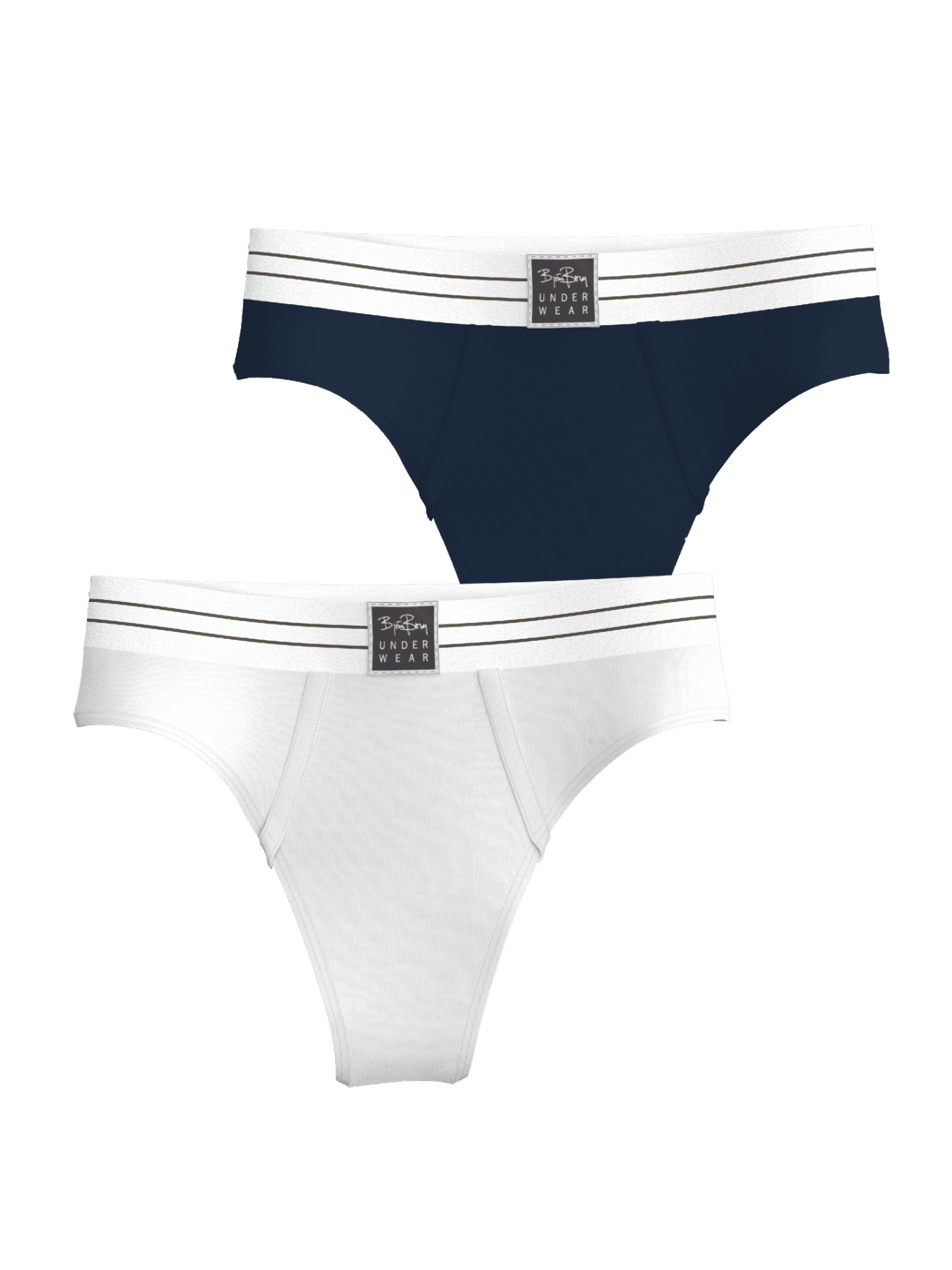 Original Thongs 2-pack in blue and white featuring visible product colors and heritage-inspired elastic waistbands. - Image 1