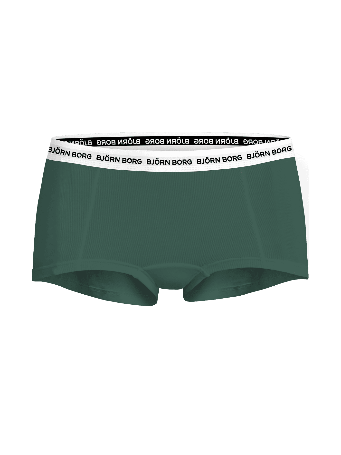 Front view of the Logo Boxer Shorts 3-pack in green featuring the iconic white elastic Björn Borg waistband. - Image 2
