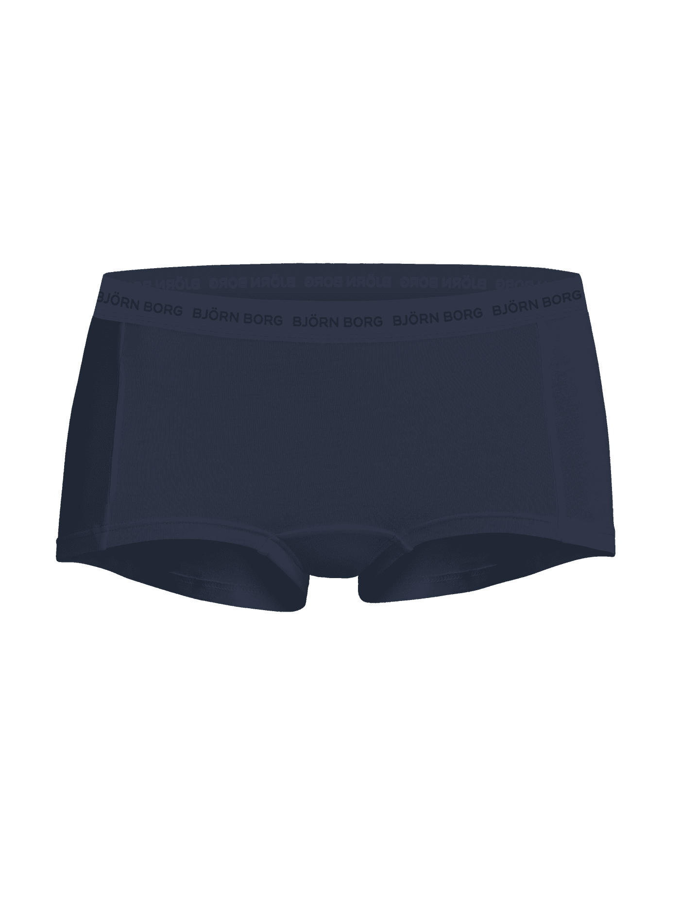 Front view of the Everyday Cotton Boxer Shorts 5-pack in Navy, highlighting the soft logo waistband. - Image 2